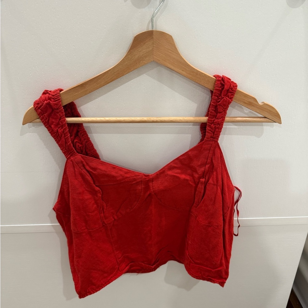 Vibrant Red Women's Crop Top